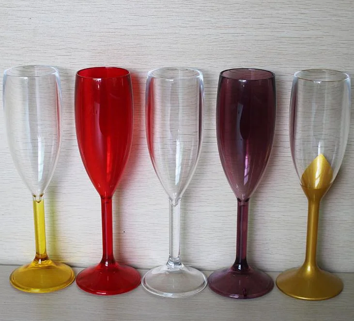 Events Party Wedding BPA Free Champagne Plastic Goblet, Wine Tumbler Plastic Cup Champagne Flutes