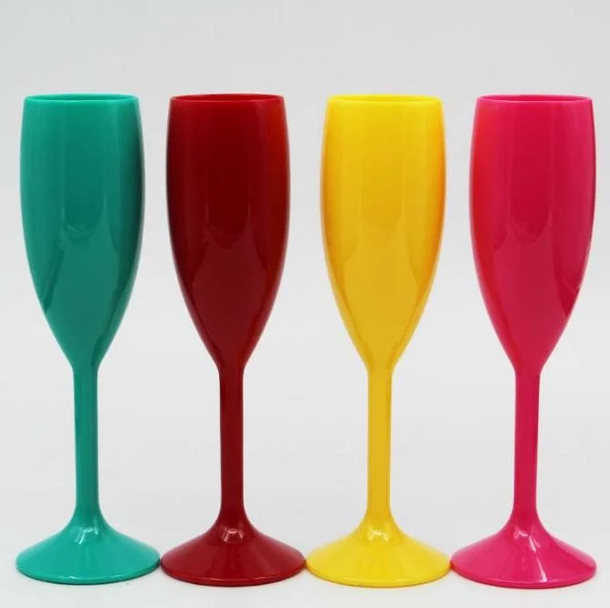 Events Party Wedding BPA Free Champagne Plastic Goblet, Wine Tumbler Plastic Cup Champagne Flutes