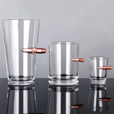 Creative Bullet Through The Shape Glass Beer Whisky Wine Glass